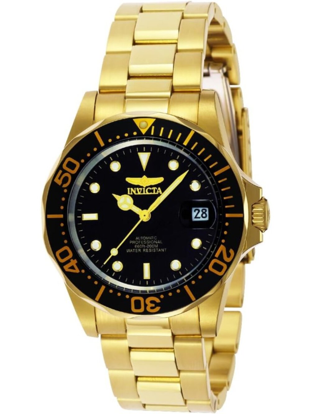 Men's Automatic Dive Watch, Water-Resistant, Stainless Steel, Sporty Style